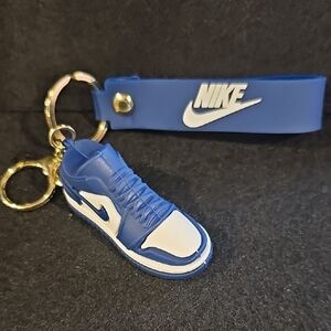 Nike Blue and White Sneaker Keychain